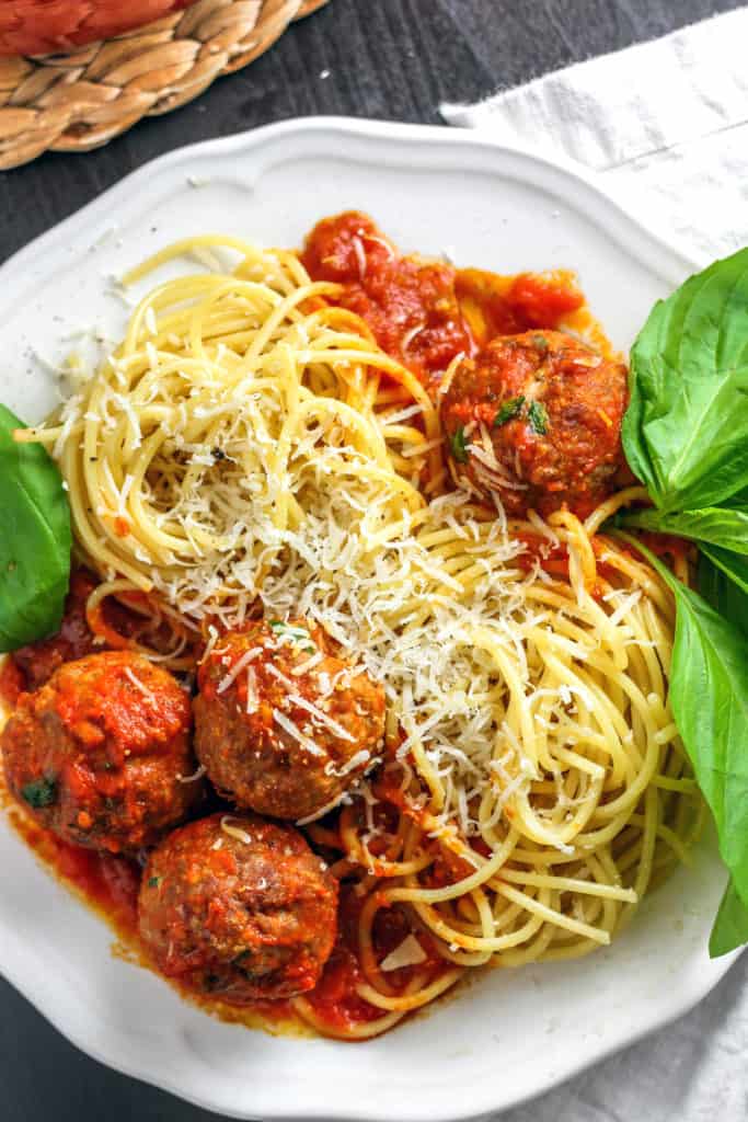 Easy and Healthier Spaghetti and Meatballs - Baked Ambrosia