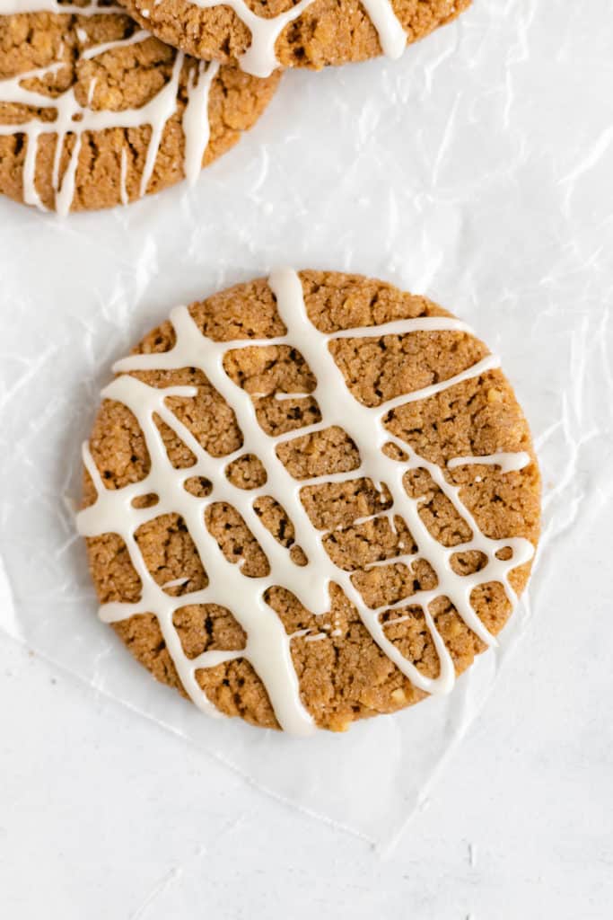 Spiced Pumpkin-Walnut Biscuits with Honey-Cream Glaze 